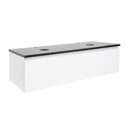 Koupelnová skříňka s žulovou krycí deskou SAT B-WAY 119x30x45 cm bílá lesk BWAY120WZ