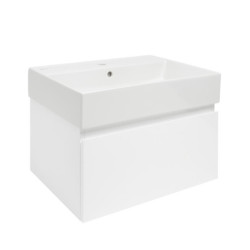 Koupelnová skříňka s umyvadlem SAT B-WAY 59x30x45 cm bílá lesk BWAY60WU2