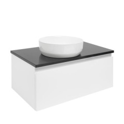 Koupelnová skříňka s krycí deskou SAT B-WAY 79x30x45 cm bílá lesk BWAY80WZ