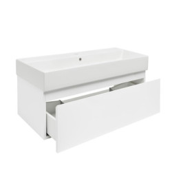 Koupelnová skříňka s umyvadlem SAT B-WAY 99x30x45 cm bílá lesk BWAY100WU2