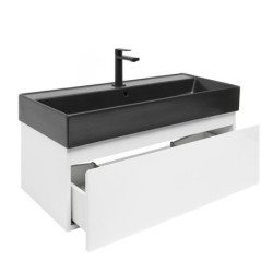 Koupelnová skříňka s umyvadlem SAT B-WAY 99x30x45 cm bílá lesk BWAY100WU2BB