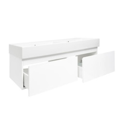 Koupelnová skříňka s umyvadlem SAT B-WAY 119x30x45 cm bílá lesk BWAY120WU2