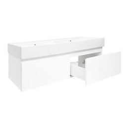 Koupelnová skříňka s umyvadlem SAT B-WAY 119x30x45 cm bílá lesk BWAY120WU2