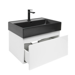 Koupelnová skříňka s umyvadlem SAT B-WAY 59x30x45 cm bílá lesk BWAY60WU2BB