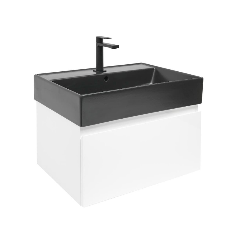 Koupelnová skříňka s umyvadlem SAT B-WAY 59x30x45 cm bílá lesk BWAY60WU2BB