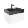Koupelnová skříňka s umyvadlem SAT B-WAY 59x30x45 cm bílá lesk BWAY60WU2BB