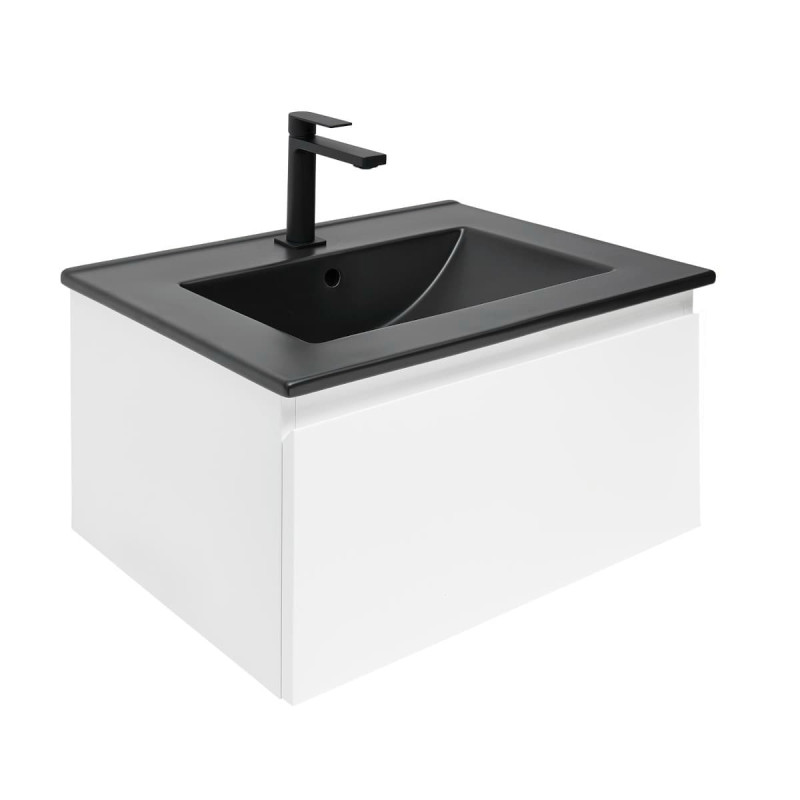 Koupelnová skříňka s umyvadlem SAT B-WAY 59x30x45 cm bílá lesk BWAY60WU4BB