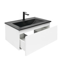 Koupelnová skříňka s umyvadlem SAT B-WAY 79x30x45 cm bílá lesk BWAY80WU4BB