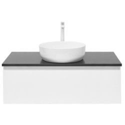 Koupelnová skříňka s krycí deskou SAT B-WAY 99x30x45 cm bílá lesk BWAY100WTKUB