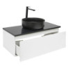 Koupelnová skříňka s krycí deskou SAT B-WAY 99x30x45 cm bílá lesk BWAY100WZUB