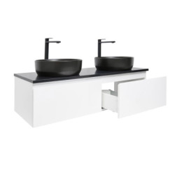 Koupelnová skříňka s krycí deskou SAT B-WAY 119x30x45 cm bílá lesk BWAY120WTKUB