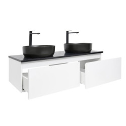 Koupelnová skříňka s krycí deskou SAT B-WAY 119x30x45 cm bílá lesk BWAY120WTKUB
