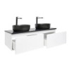Koupelnová skříňka s krycí deskou SAT B-WAY 119x30x45 cm bílá lesk BWAY120WTKUB