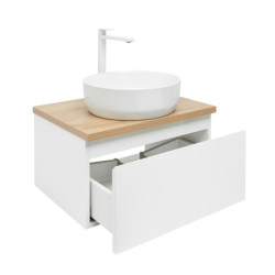 Koupelnová skříňka s krycí deskou SAT B-WAY 59x30x45 cm bílá lesk BWAY60WDOAKU2B