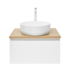 Koupelnová skříňka s krycí deskou SAT B-WAY 59x30x45 cm bílá lesk BWAY60WDOAKU2B