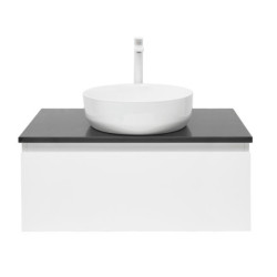 Koupelnová skříňka s krycí deskou SAT B-WAY 79x30x45 cm bílá lesk BWAY80WTKUB