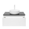 Koupelnová skříňka s krycí deskou SAT B-WAY 79x30x45 cm bílá lesk BWAY80WTKUB