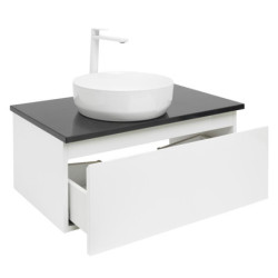 Koupelnová skříňka s krycí deskou SAT B-WAY 79x30x45 cm bílá lesk BWAY80WTKUB