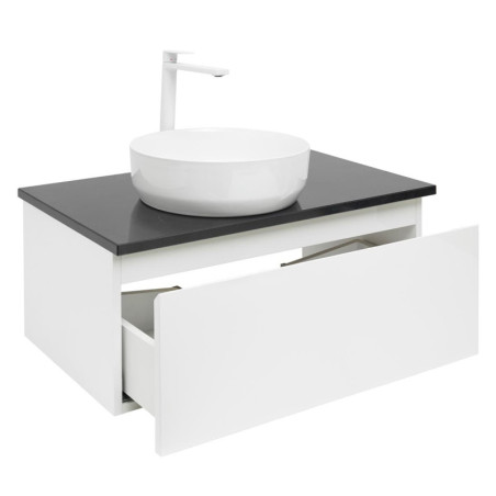 Koupelnová skříňka s krycí deskou SAT B-WAY 79x30x45 cm bílá lesk BWAY80WTKUB