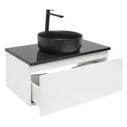 Koupelnová skříňka s krycí deskou SAT B-WAY 79x30x45 cm bílá lesk BWAY80WZUB