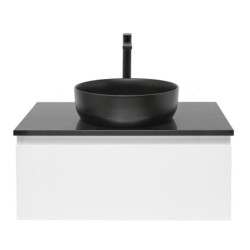 Koupelnová skříňka s krycí deskou SAT B-WAY 79x30x45 cm bílá lesk BWAY80WZUB