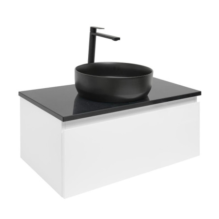 Koupelnová skříňka s krycí deskou SAT B-WAY 79x30x45 cm bílá lesk BWAY80WZUB