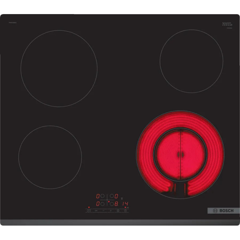 Bosch Serie 4 elektrická varná deska 60 cm černá, instalace na pracovní desku bez rámečku PKF631BB2E