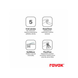 Umyvadlová baterie Ravak Flat s bidetovou sprškou černá X070439