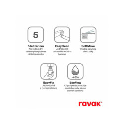 Umyvadlová baterie Ravak Solar bez výpusti černá X070490