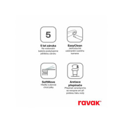 Vanová baterie Ravak Solar bez sprchového setu 150 mm černá X070491