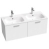 Dvojumyvadlo Ravak Chrome Slim 120x49 cm dva otvory pro baterii XJG01112001