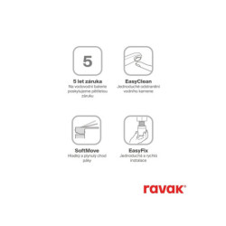 Bidetová baterie Ravak Life  bez výpusti chrom X070475 