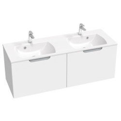 Dvojumyvadlo Ravak Classic Slim 130x45 cm dva otvory pro baterii XJX01113001