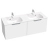 Dvojumyvadlo Ravak Classic Slim 130x45 cm dva otvory pro baterii XJX01113001