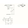 Zápustné umyvadlo Ideal Standard Connect 40x51 cm otvor pro baterii uprostřed E504301