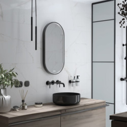 Zrcadlo se senzorem Nimco 50x100 cm černá matná ZPC32004LVX90