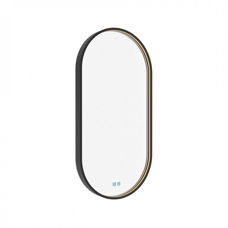 Zrcadlo se senzorem Nimco 50x100 cm černá matná ZPC32004LVX90