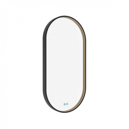 Zrcadlo se senzorem Nimco 50x100 cm černá matná ZPC32004LVX90