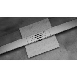 Zkracovatelný žlab TECE Lineo set 100cm kartáčovaná nerez 15.301.100