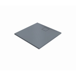 Sprchová vanička čtvercová Hüppe EasyFlat 90x90 cm litý mramor šedá matná EF0101.026