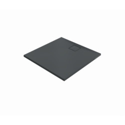 Sprchová vanička čtvercová Hüppe EasyFlat 100x100 cm litý mramor antracitová matná EF0102.128