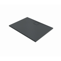 Sprchová vanička obdélníková Hüppe EasyFlat 120x80 cm litý mramor antracitová matná EF0104.128