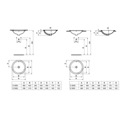 Zápustné umyvadlo Ideal Standard Connect 40x40 cm bez otvoru pro baterii E505201