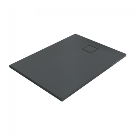 Sprchová vanička obdélníková Hüppe EasyFlat 120x80 cm litý mramor antracitová matná EF0204.128