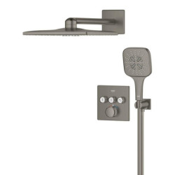 Sprchový systém GROHE Grohtherm SmartControl včetně podomítkového tělesa kartáčovaný Hard Graphite 34864AL0