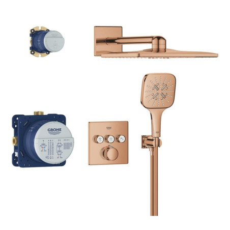 Sprchový systém GROHE Grohtherm SmartControl včetně podomítkového tělesa Warm Sunset 34864DA0