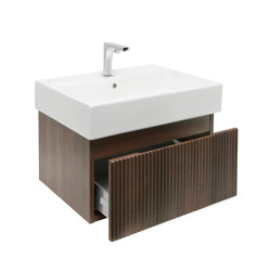 Koupelnová skříňka s baterií a umyvadlem SAT Evolution 1 58x30x44,8 cm ořech mat SATEVO60NAU2BA