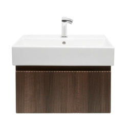 Koupelnová skříňka s baterií a umyvadlem SAT Evolution 1 58x30x44,8 cm ořech mat SATEVO60NAU2BA