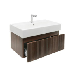 Koupelnová skříňka s baterií a umyvadlem SAT Evolution 1 78x30x44,8 cm ořech mat SATEVO80NAU2BA