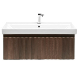 Koupelnová skříňka s baterií a umyvadlem SAT Evolution 1 98x30x44,8 cm ořech mat SATEVO100NAU1B